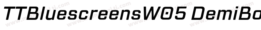 TTBluescreensW05 DemiBold Regular字体转换